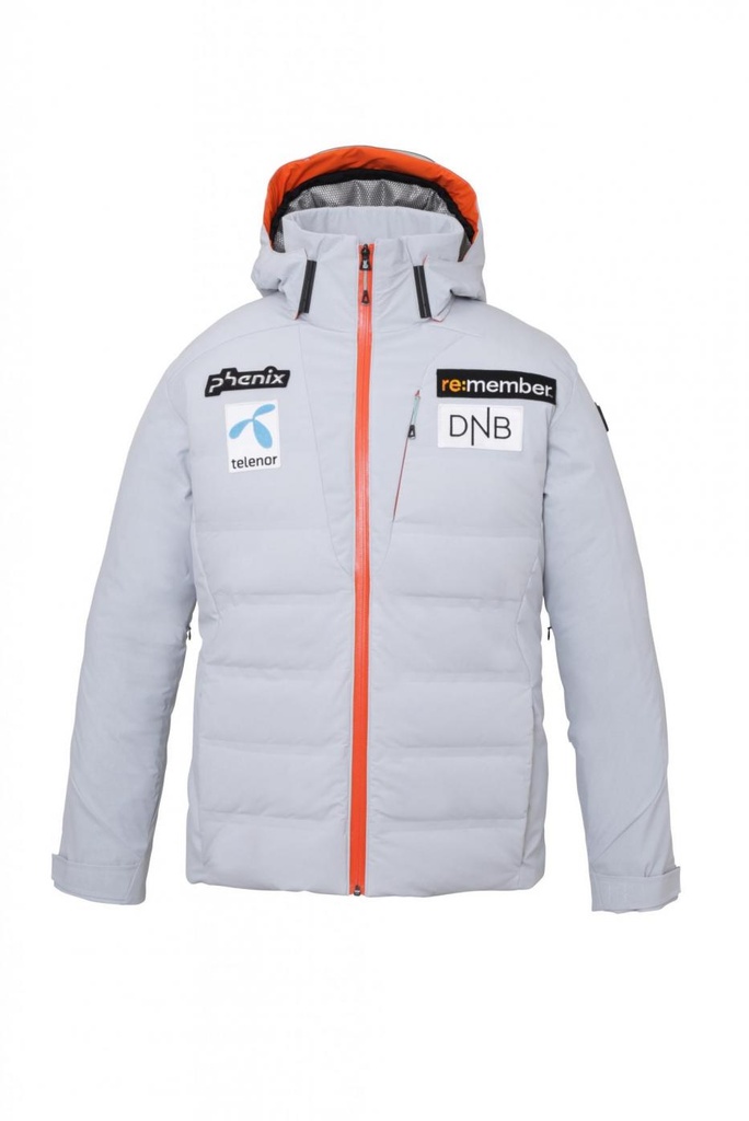 Norway Alpine Team Hybrid Down Jacket with badges (silver)