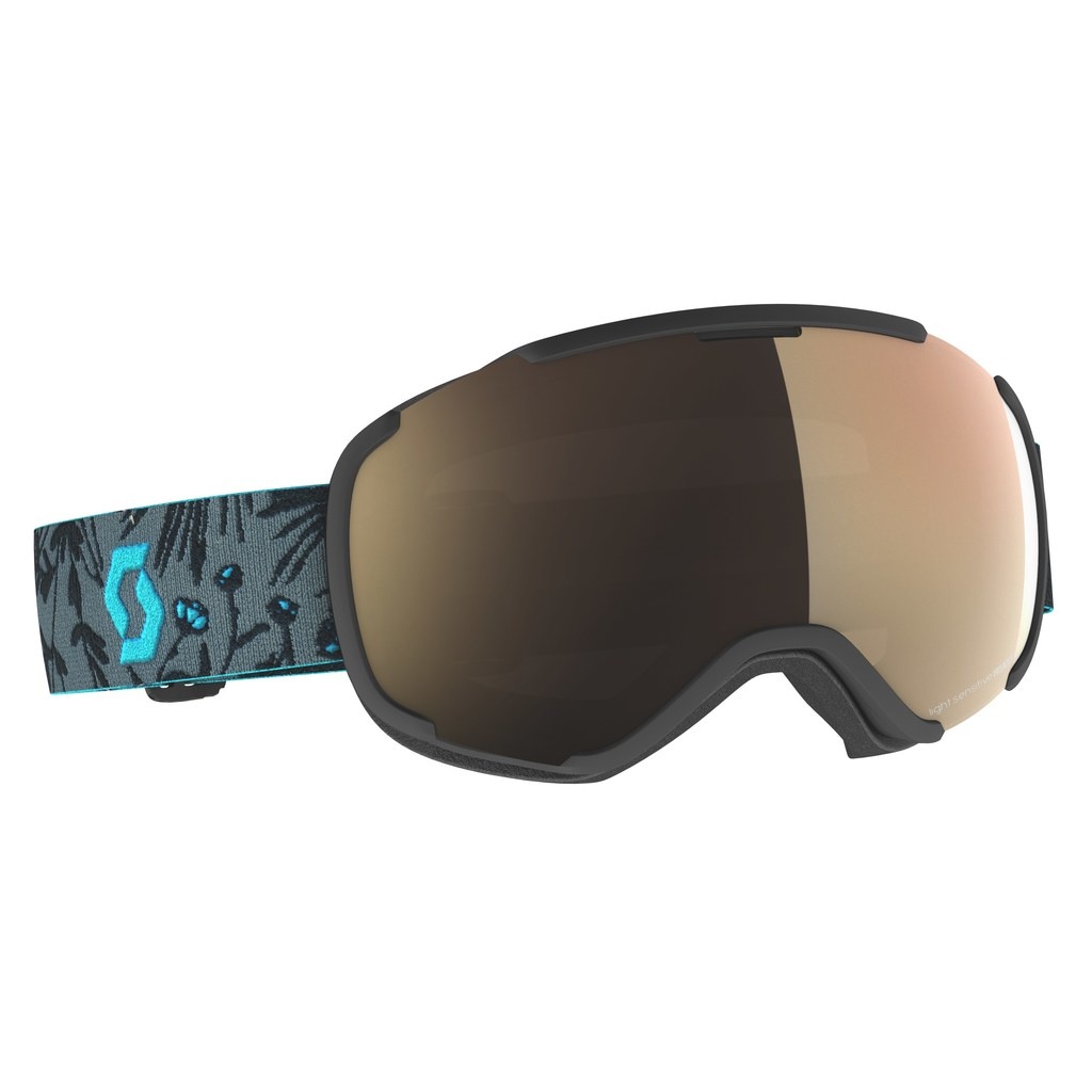 Scott FAZE II LS black/cyan blue (bronze chrome) 20/21