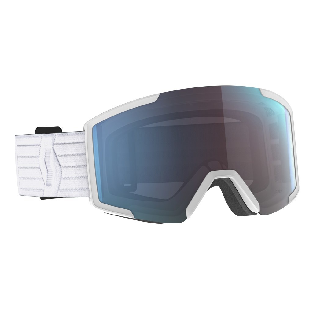 Scott SHIELD white (blue chrome)