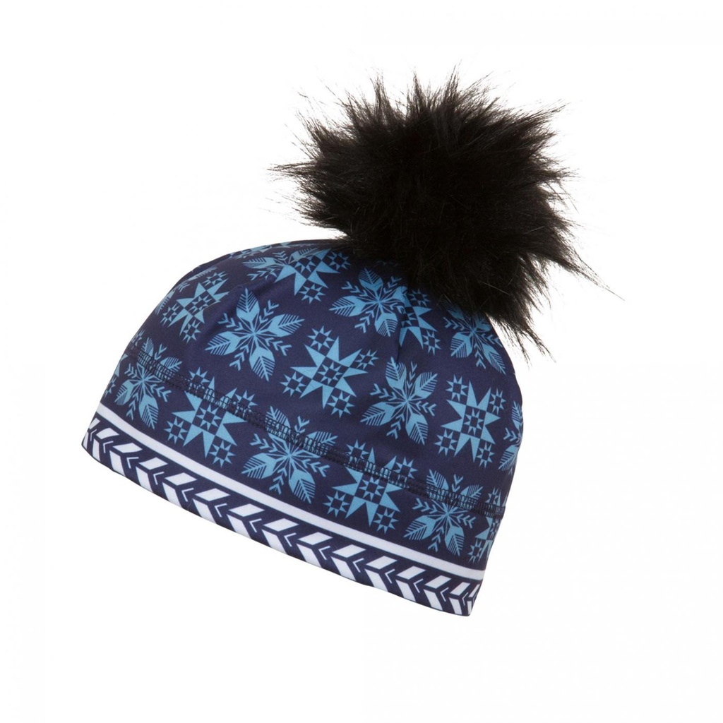 Krimson Klover  ILLUSTRATED BEANIE (Nordic Snowflake indigo)