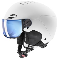 Lyžařská helma Uvex ROCKET JR VISOR (white/black)      