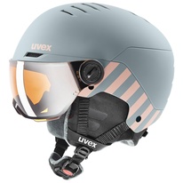 Lyžařská helma Uvex ROCKET JR VISOR (rhino/blush)    
