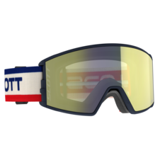 Lyžařské brýle Scott REACT (beige/blue/yellow chrome)