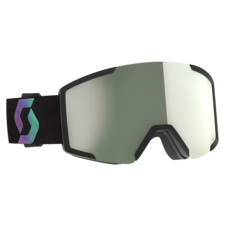 Lyžařské brýle Scott SHIELD AMP PRO (black/aurora green/amp pro white chrome) 